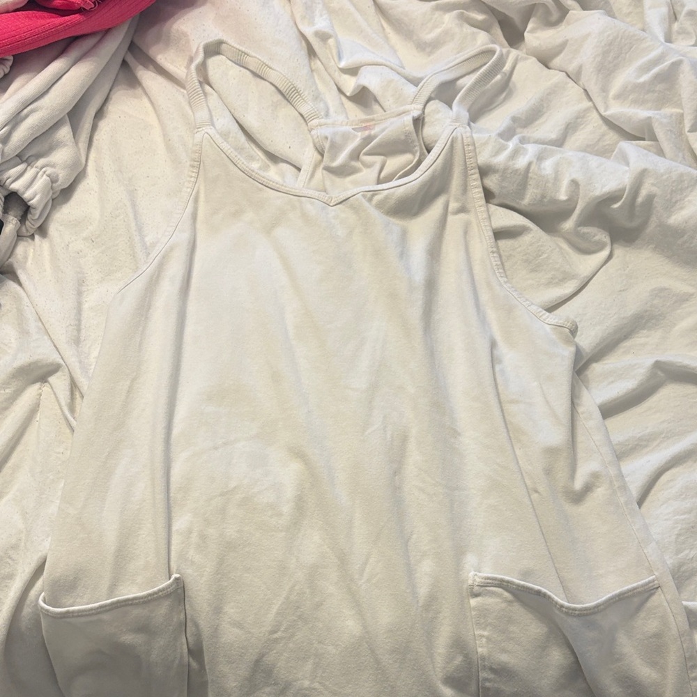 FP Movement by Free People Cream Mini dress built in under top/bottom